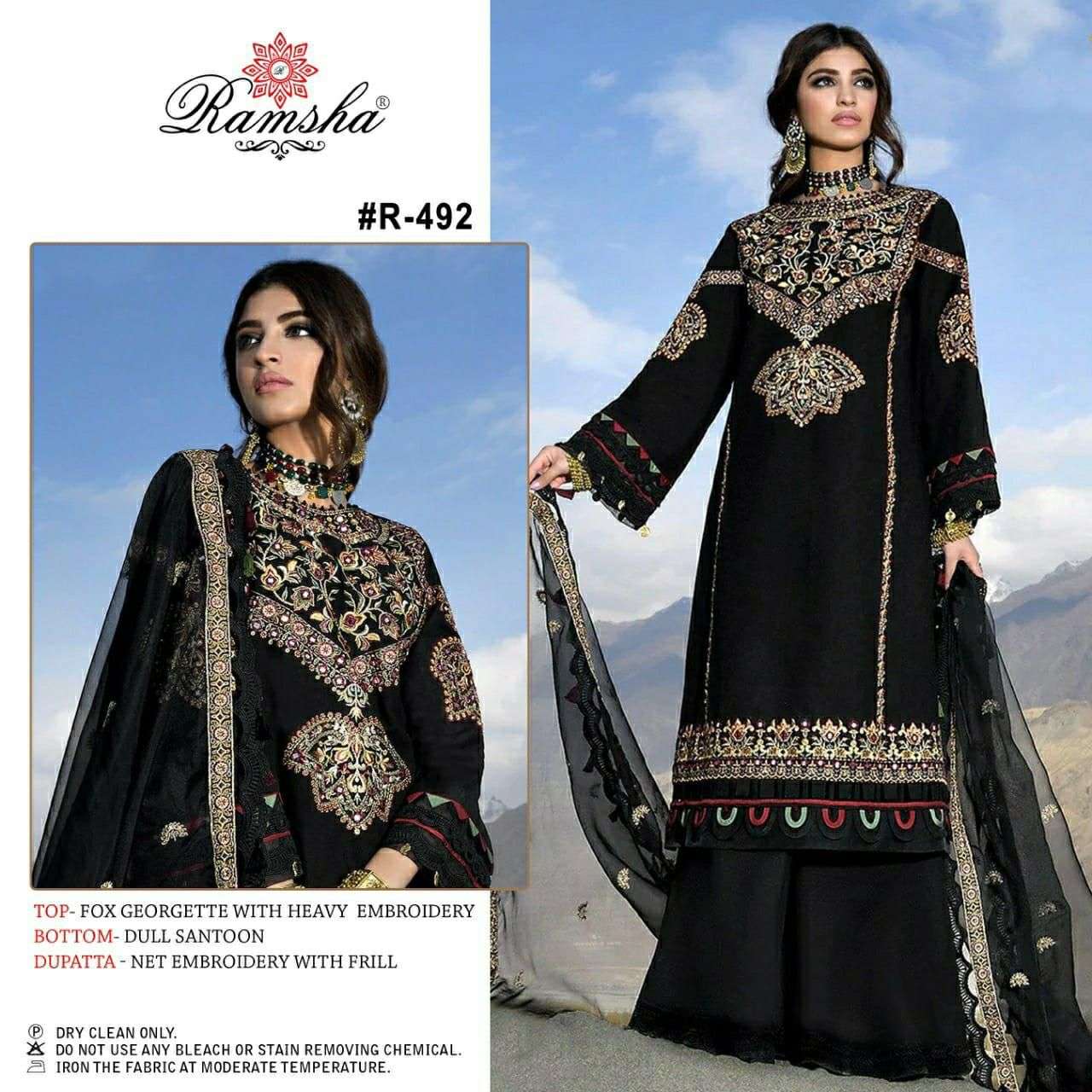 RAMSHA R-492 DESIGNER GEORGETTE SUIT 