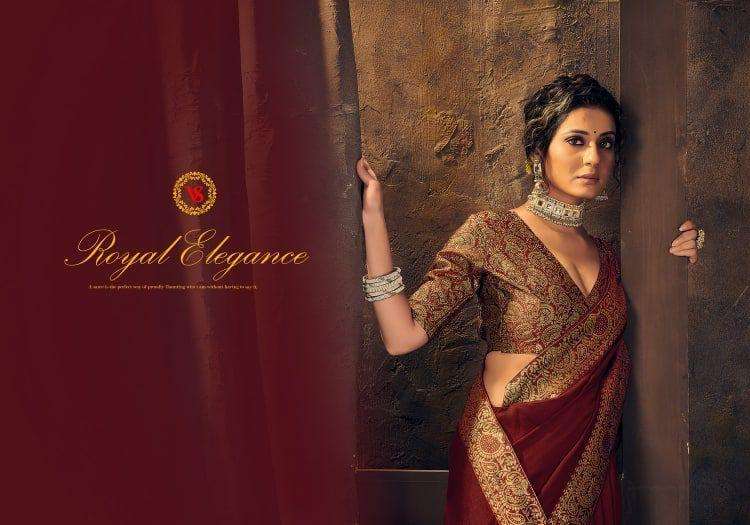 RANGREZ DESIGNER PURE VICHITRA SILK SAREE 