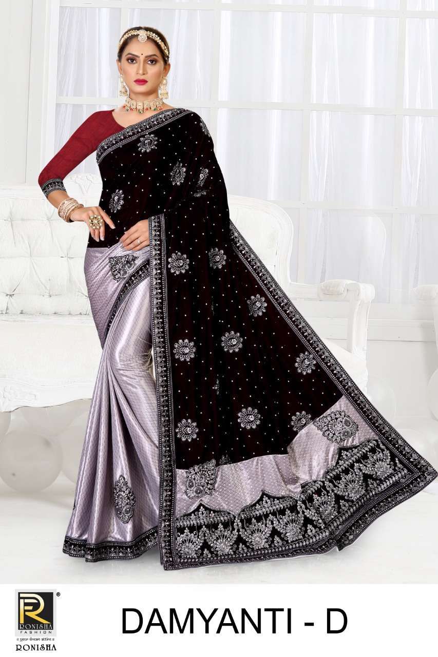 Ranjna saree Damyanti lycra velvet saree