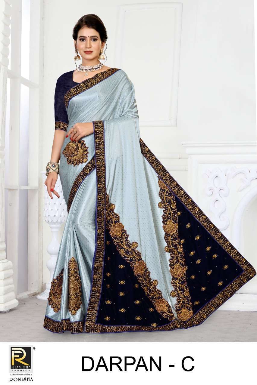 Ranjna sarees Darpan lycra velvet saree