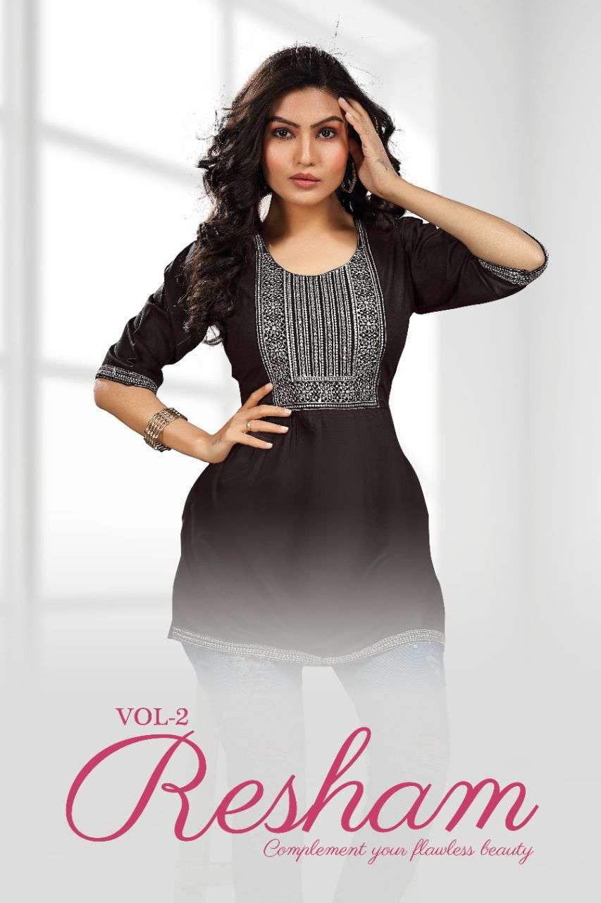 resham series 101-110 rayon 14 kg kurti 