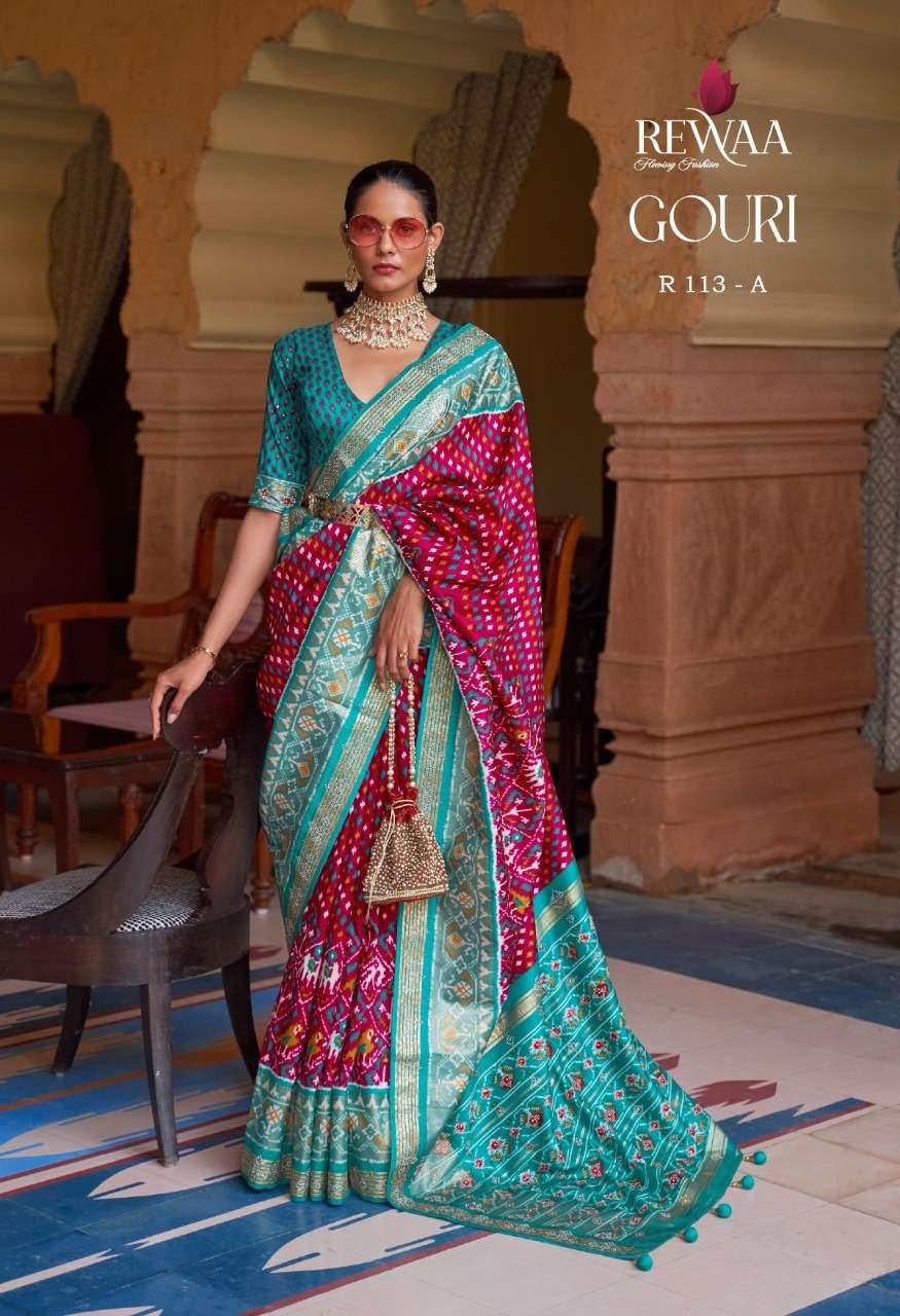 REWAA PATOLA 113 COLOR DESIGNER PATOLA SAREE 