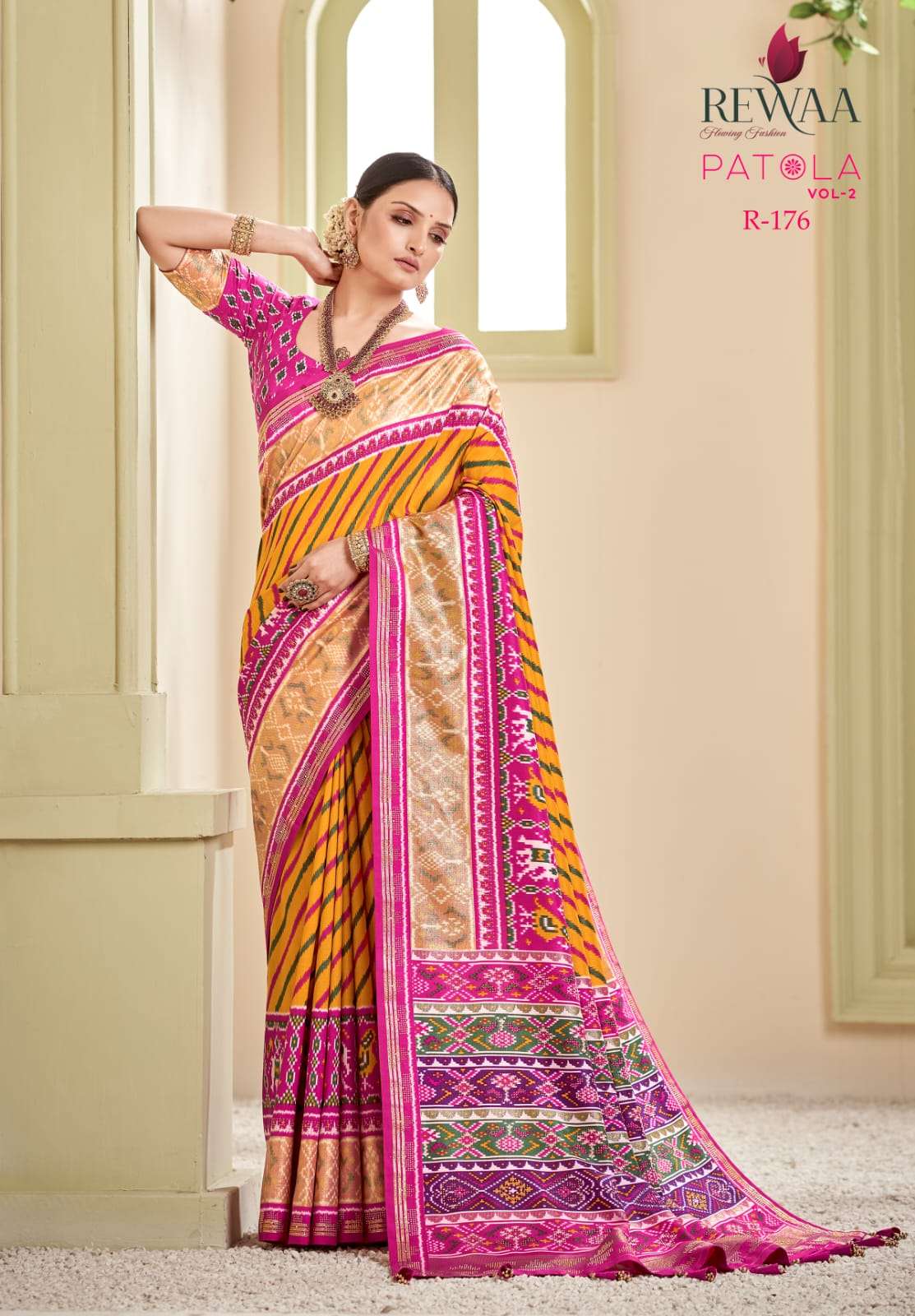 REWAA PATOLA SILK DESIGNER SOFT SILK SAREE 