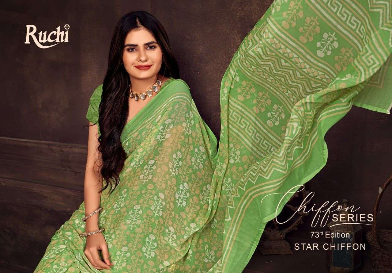 Ruchi star chiffon vol 73 series 15701 chiffon saree