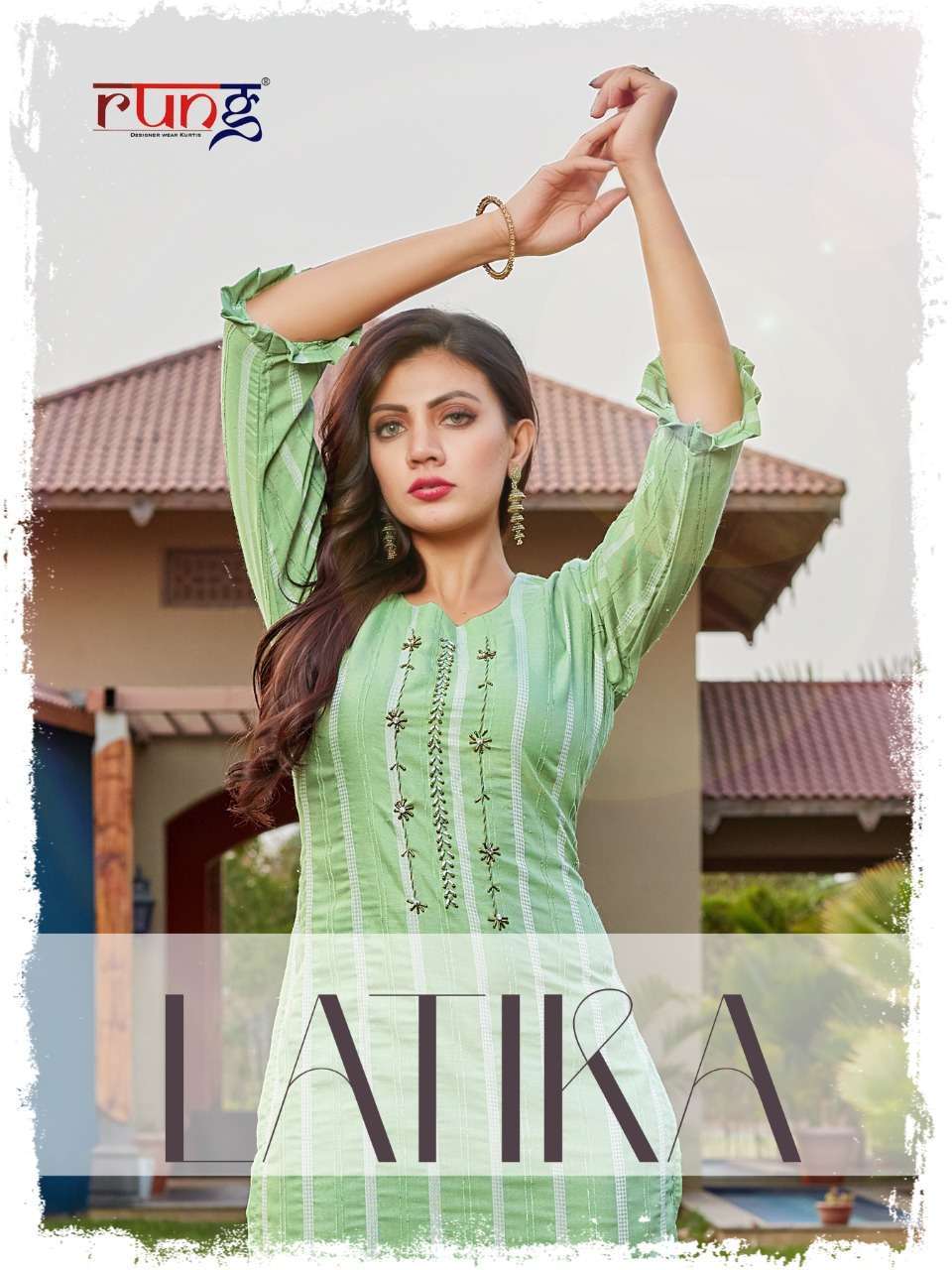 rung latika series 1001-1008 heavy rayon kurti 