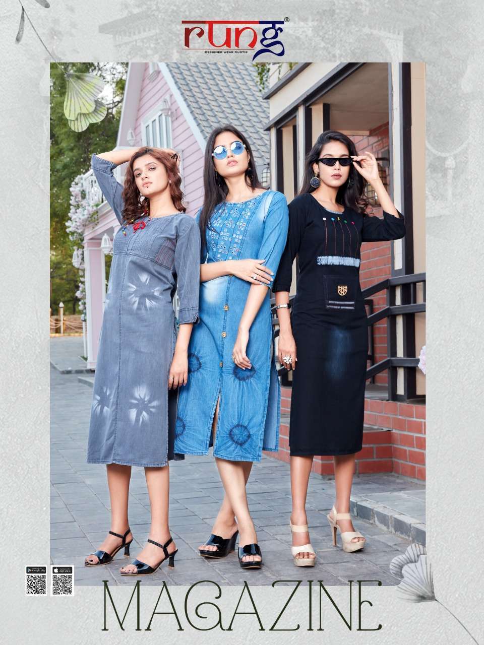 rung magazine series 01-08 heavy denim kurti 