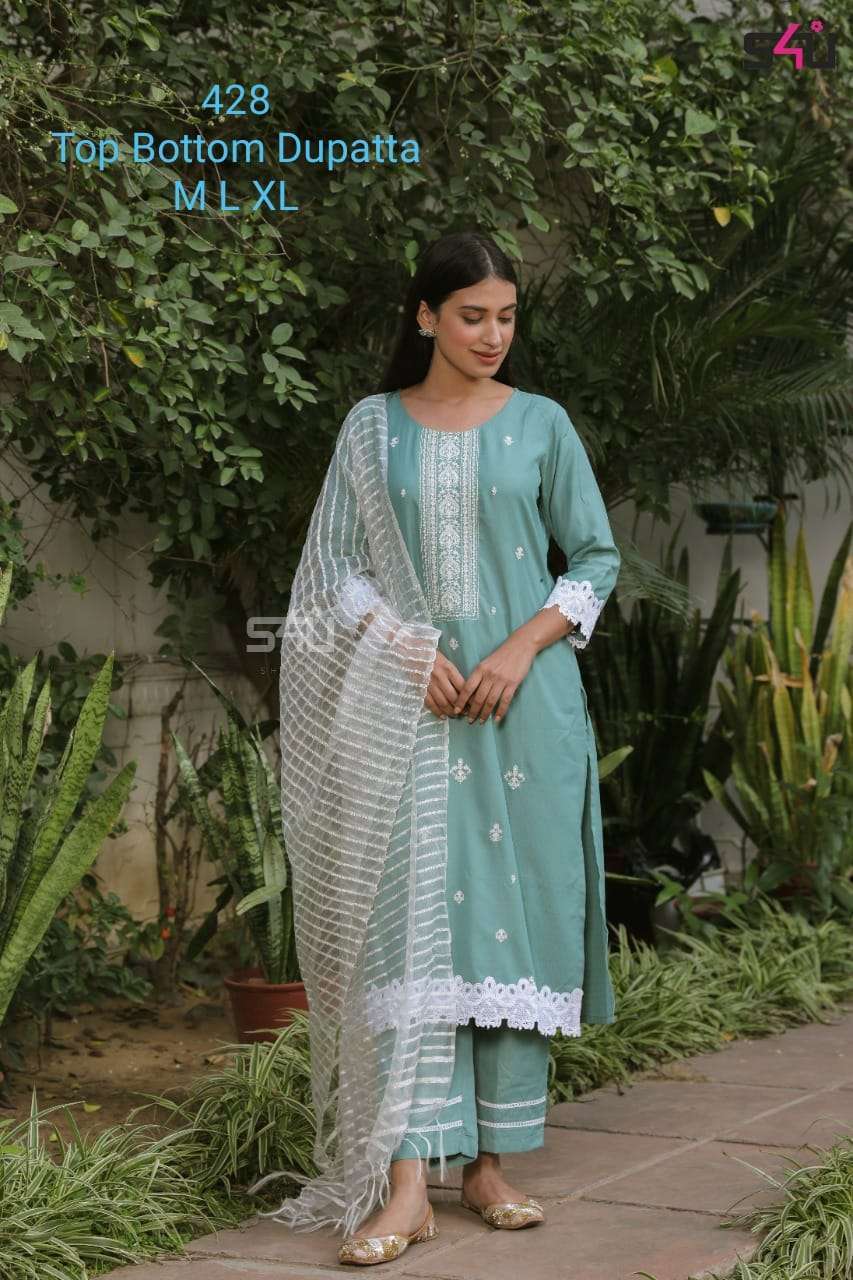 s4u 428 design readymade top with bottom and dupatta