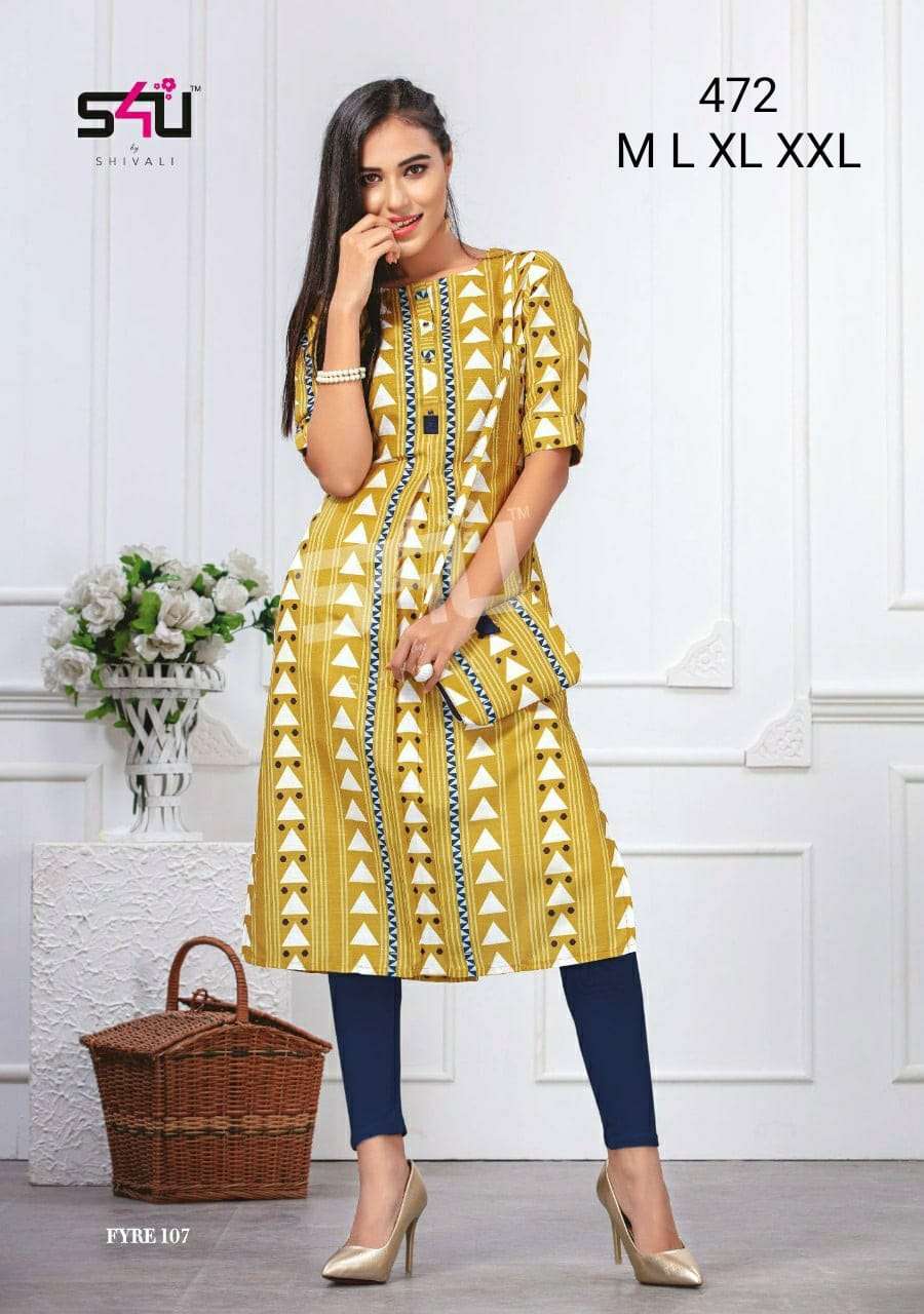 s4u 472 design casual wear kurti seller