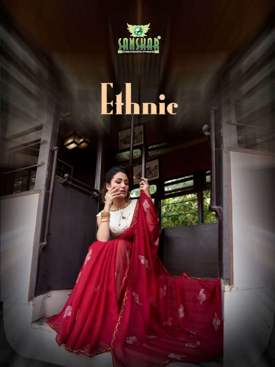 Sanskar ethnic series 1001-1008 fancy fabric saree