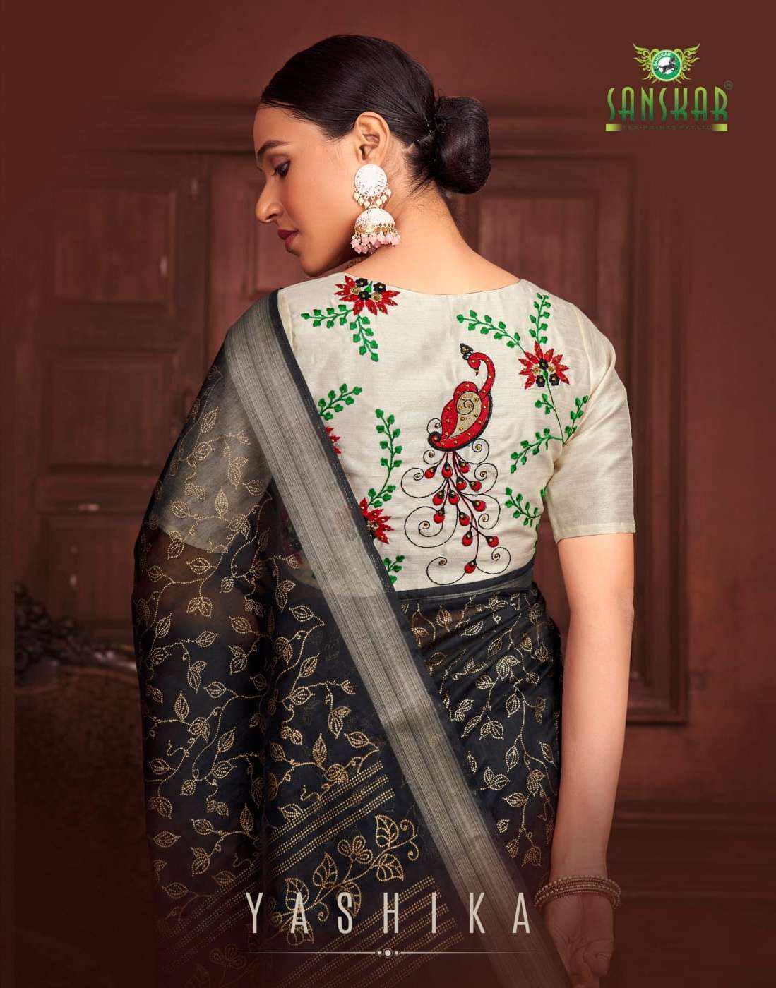 sanskar tex yashika series 45601-45608 fancy silk saree