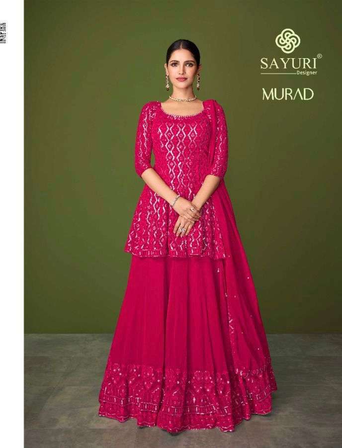 SAYURI DESIGNER MURAD DESIGNER REAL GEORGETTE SUIT 