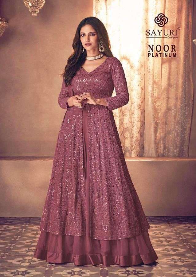 SAYURI NOOR PLATINUM DESIGNER REAL GEORGETTE SUIT 