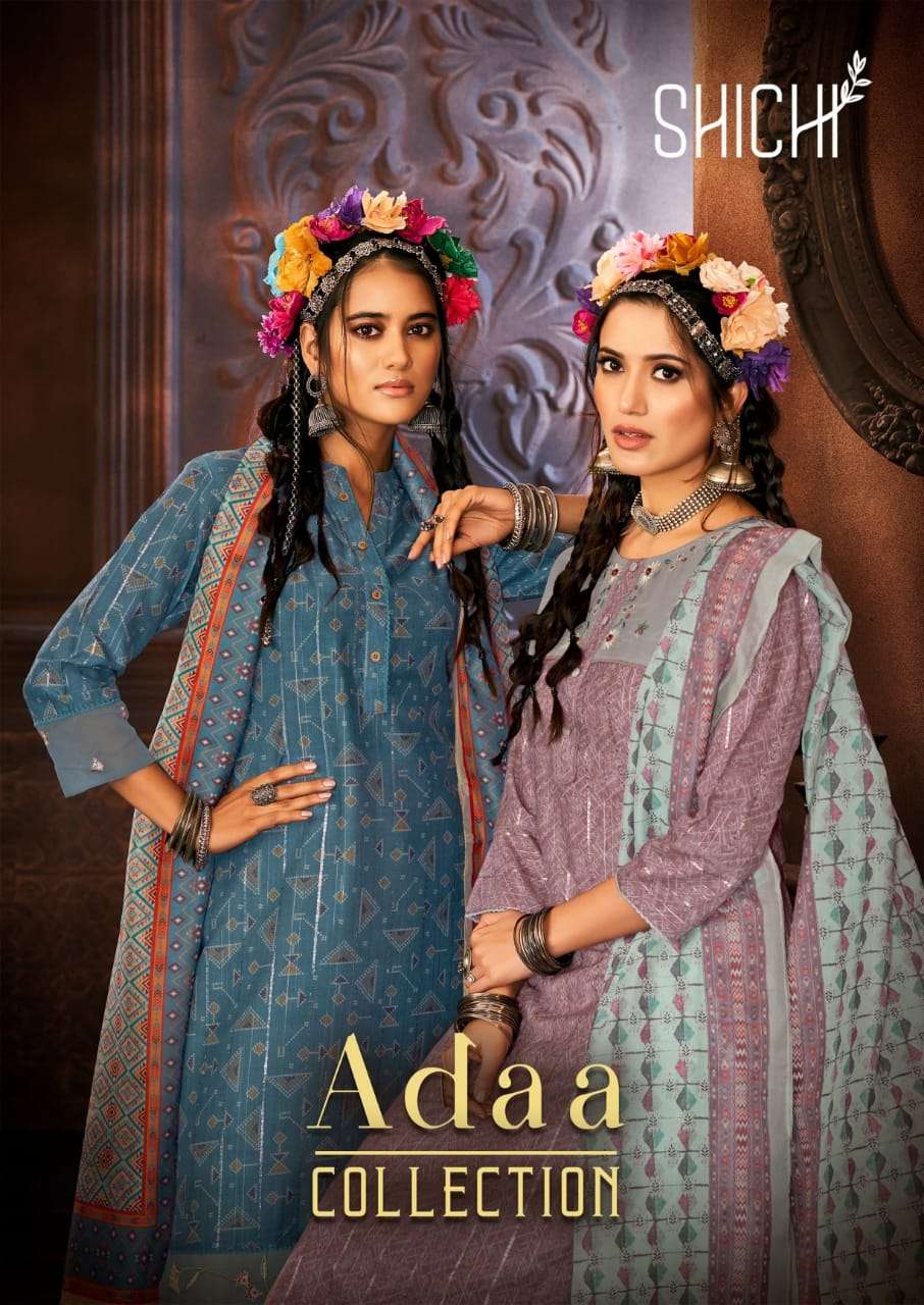 Shichi Adaa Collection series 37-42 Polyester Lurex readymade suit