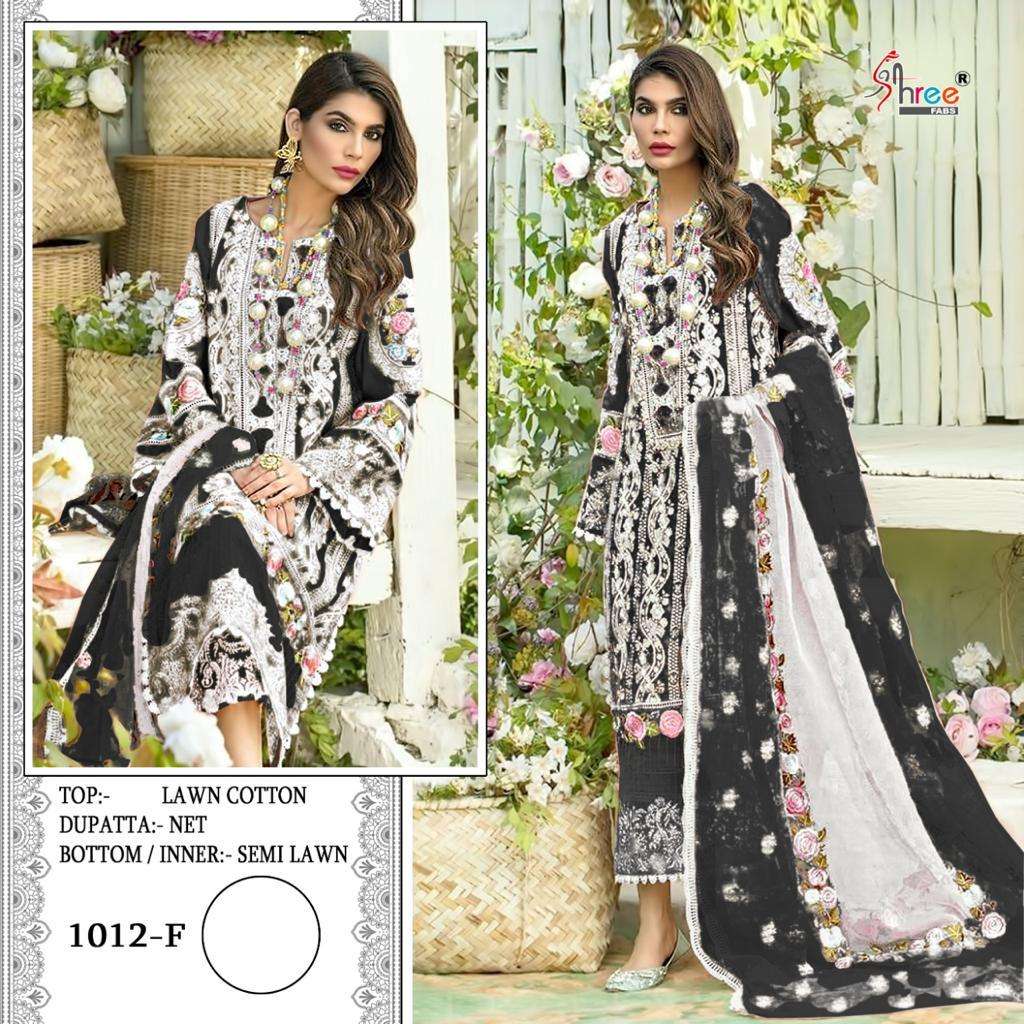 SHREE FAB S-1012 F-G DESIGNER LAWN COTTON SUIT 