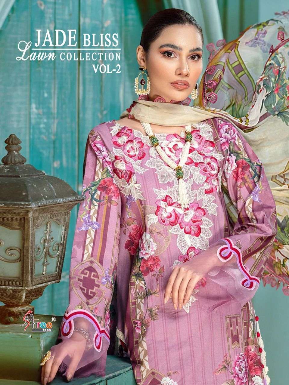 shree fabs jade bliss lawn vol 2 series 2103-2110 pure cotton suit 