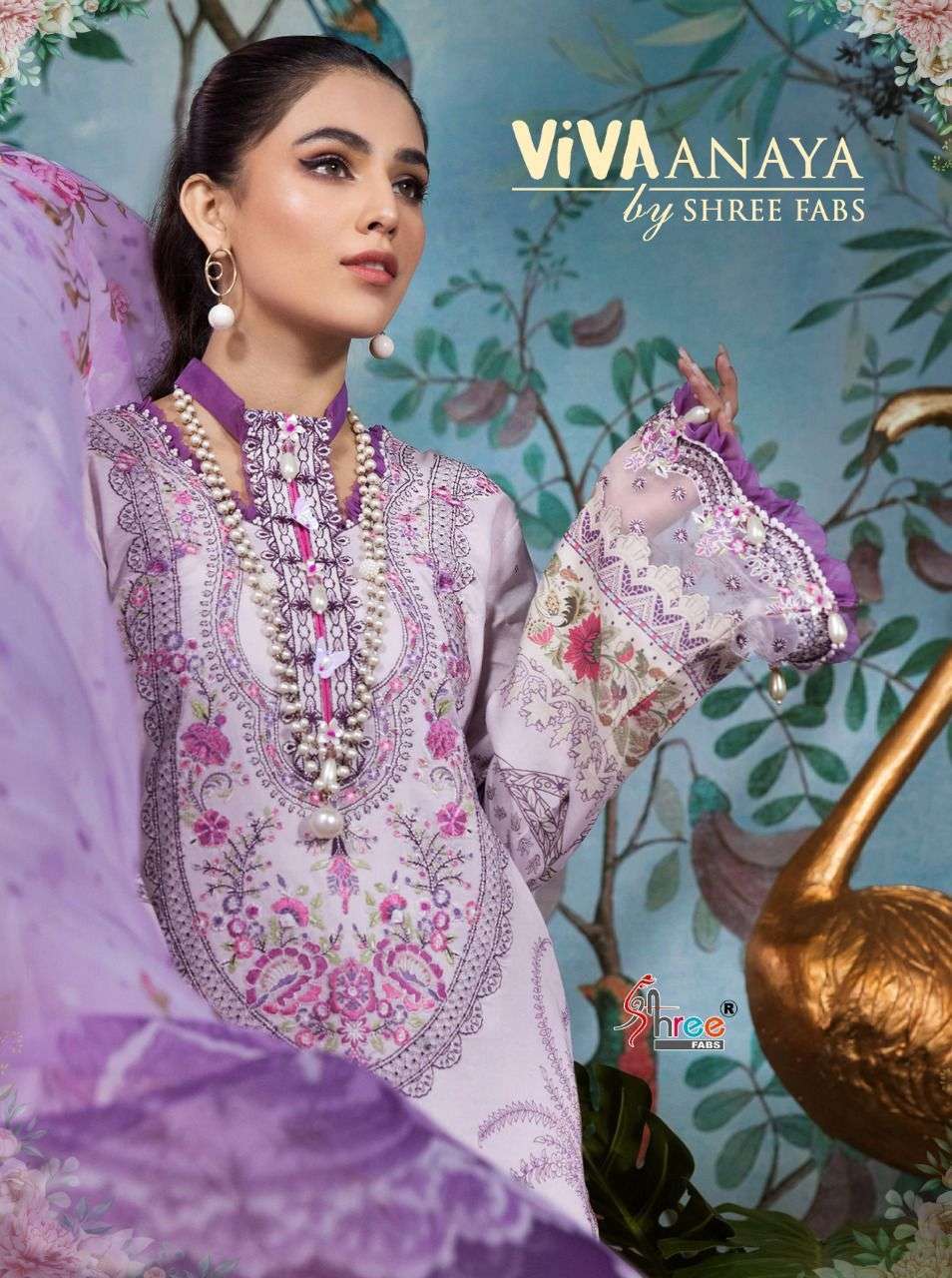 shree fabs viva anaya series 2147-2152 pure lawn cotton suit 