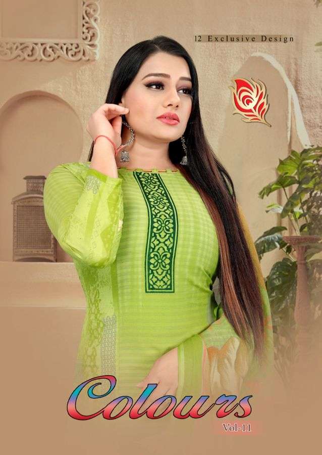 shreya Colours Vol-11 series 4101-4112 synthetic suit 