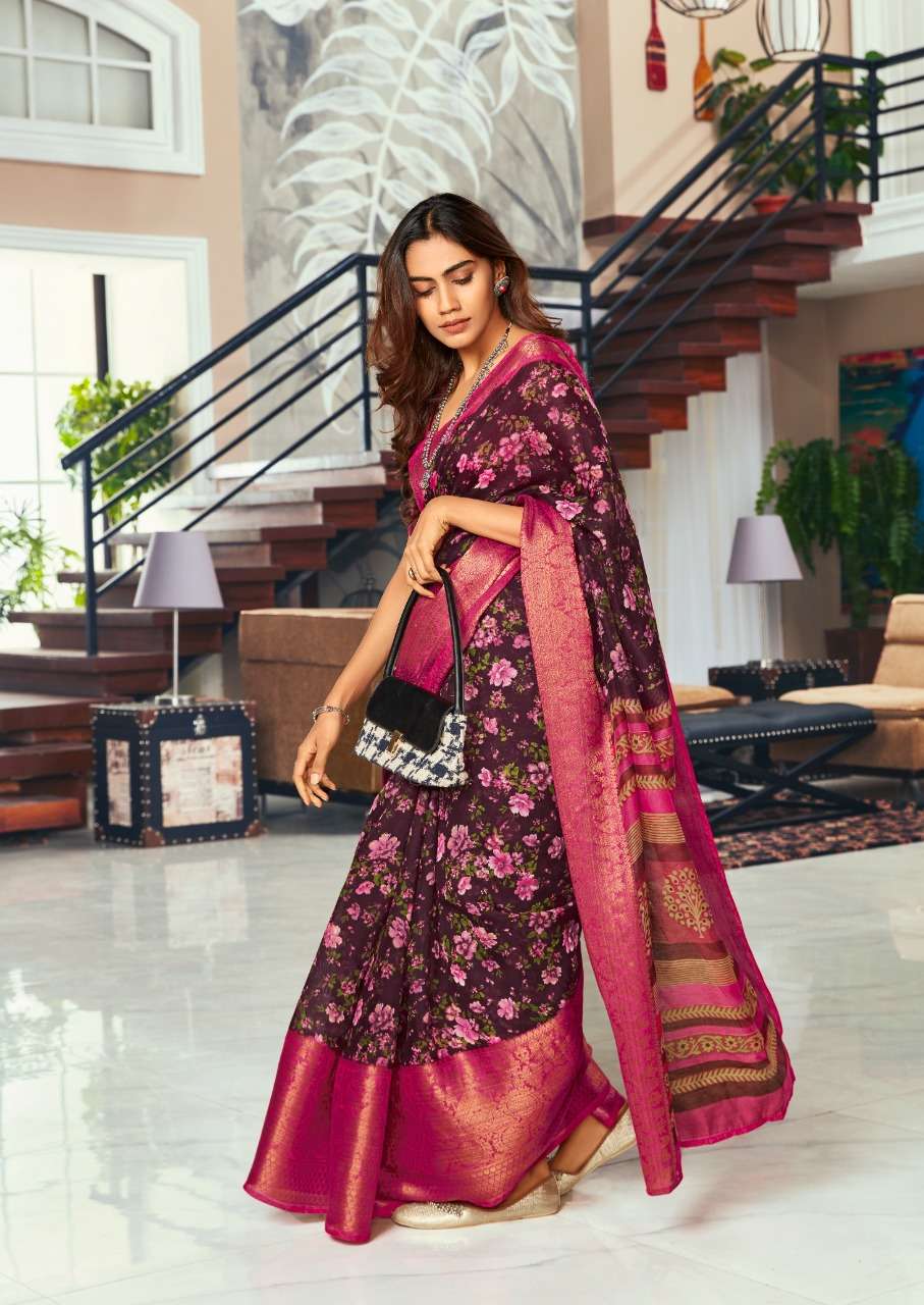 SR SAREE DESIGNER SOFT COTTON WITH WEAVING JACQUARD BORDER SAREE 