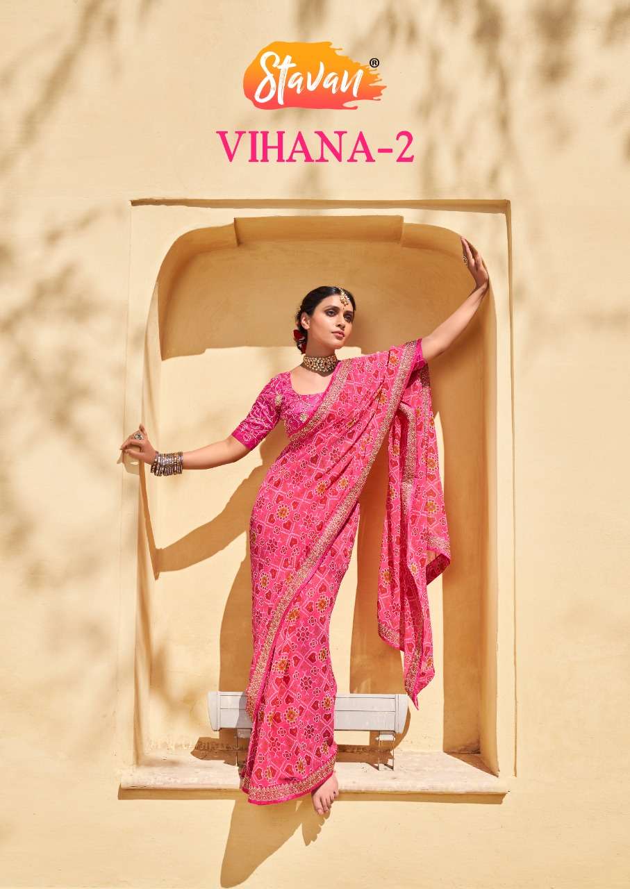 STAVAN VIHANA VOL-2 DESIGNER PATOLA GEORGETTE SAREE 