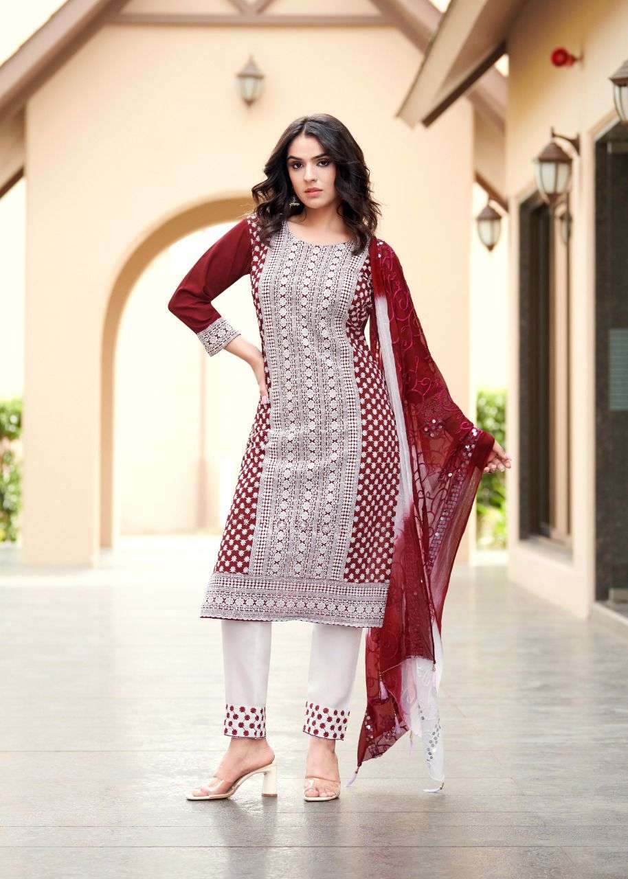 OLIVIA VOL-1 DESIGNER RAYON READYMADE SUIT 