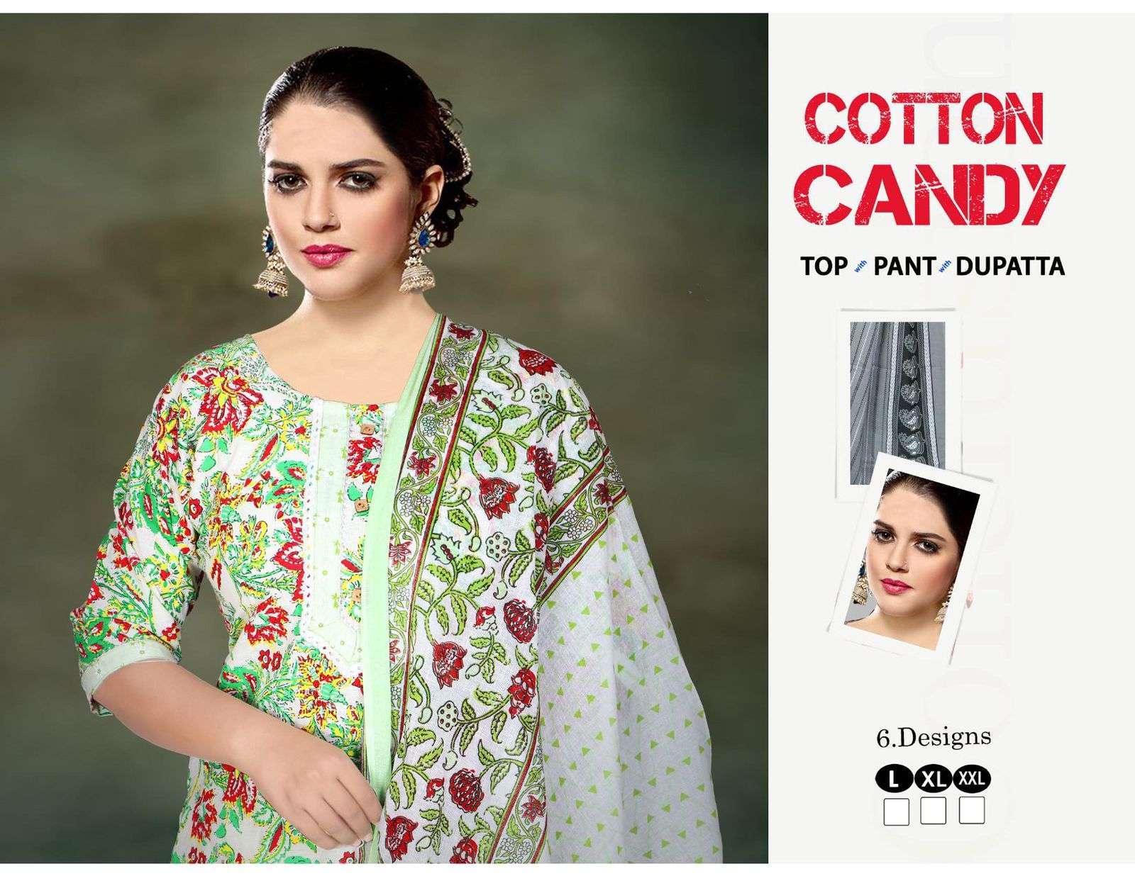 trendy cotton candy series 001-006 cotton print suit 