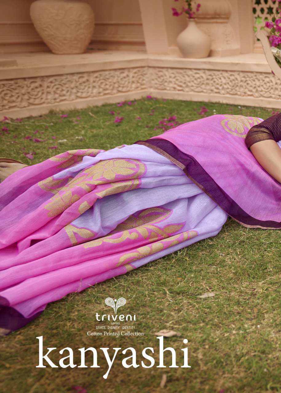 Triveni kanyashi series 15051-15058 Cotton Printed saree
