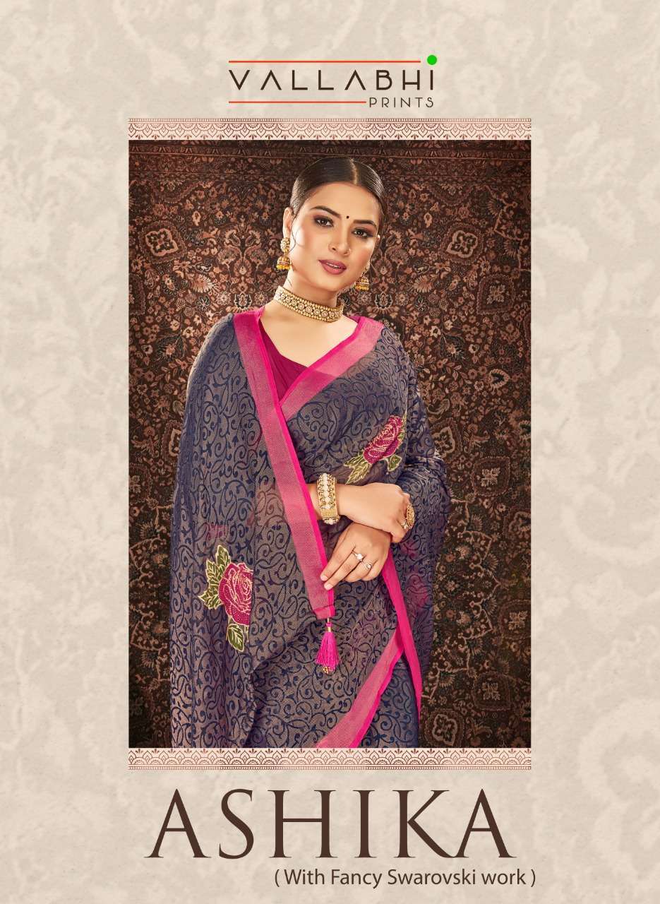 Vallabhi ashika series 33619-33626 brasso print saree