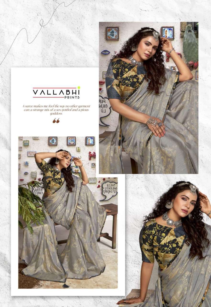 Vallabhi prints shanaya series 15321-15328 china chiffon print saree