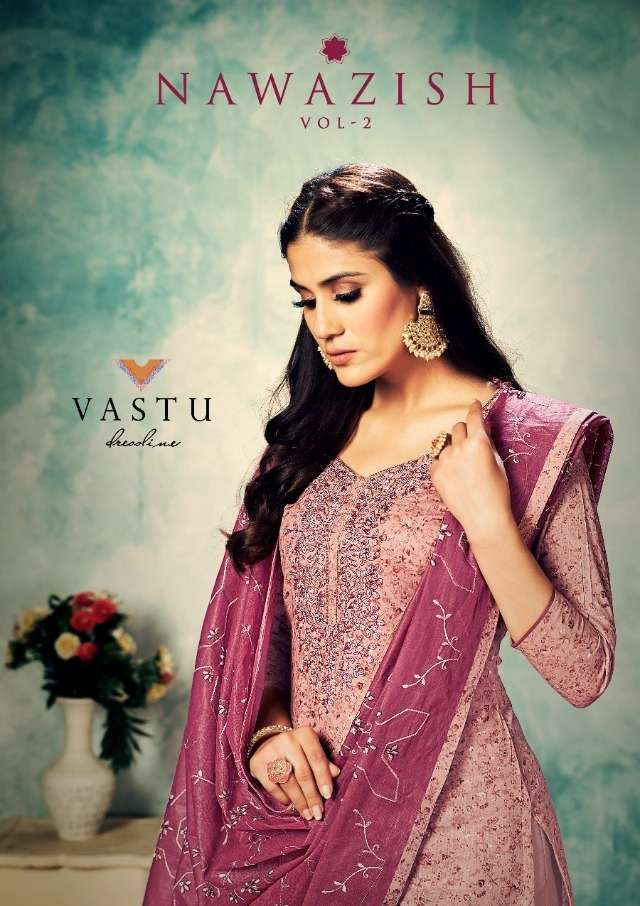 Vastu Nawazish Vol-2 series 201-204 Satin Cotton suit