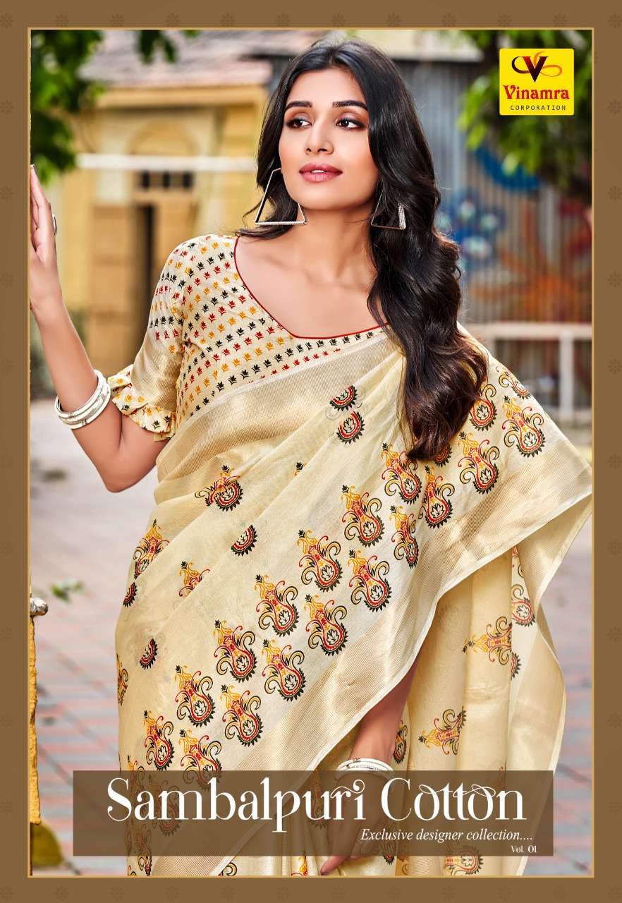 vinamra sambhalpuri series 1001-1008 cotton saree