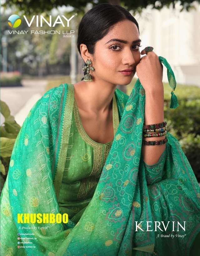 vinay kervin khushboo series 17161-17168 bemberg muslin silk suit 