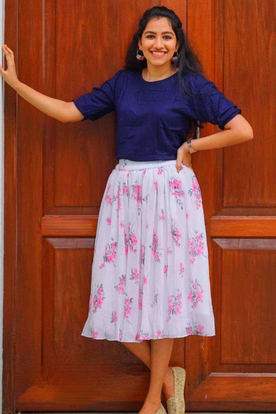 X-LADY BABY DESIGNER COTTON SLUB SKIRT AND TOP