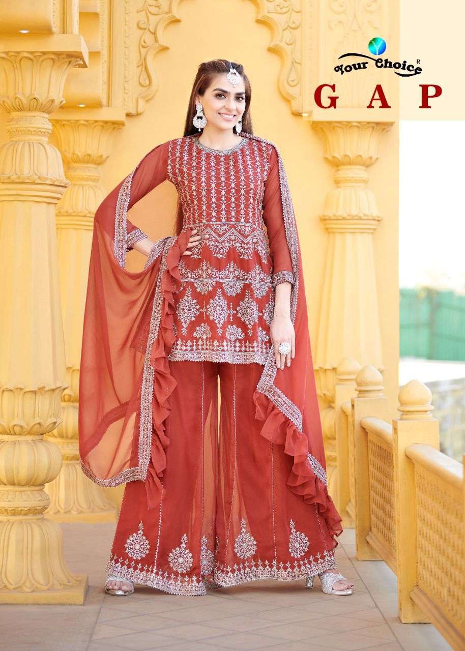 your choice gap series 4149-4151 pure georgette suit 