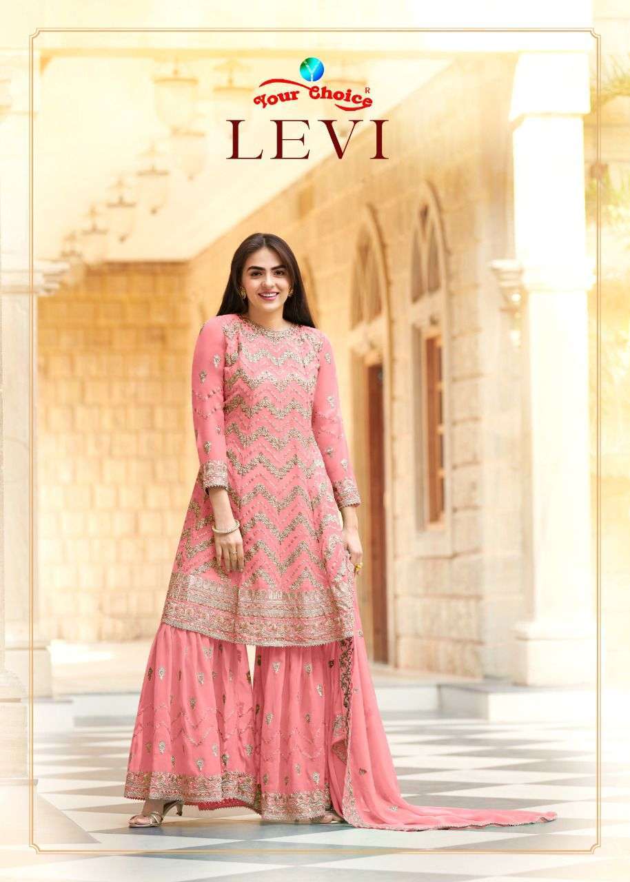 your choice levi series 4105-4108 heavy georgette suit 