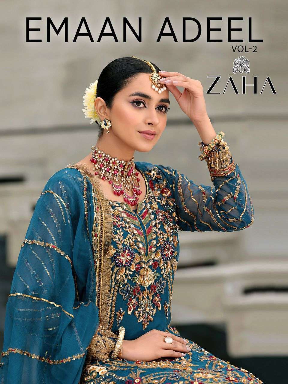 zaha emaan adeel vol 2 series 10029-10031 georgette suit 