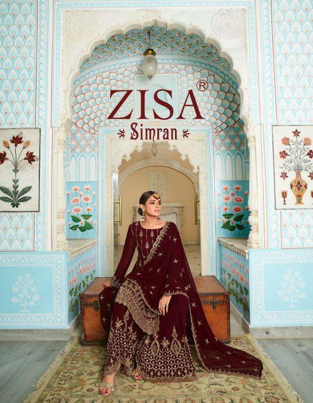 zisa simran series 13341-13346 blooming georgette suit 