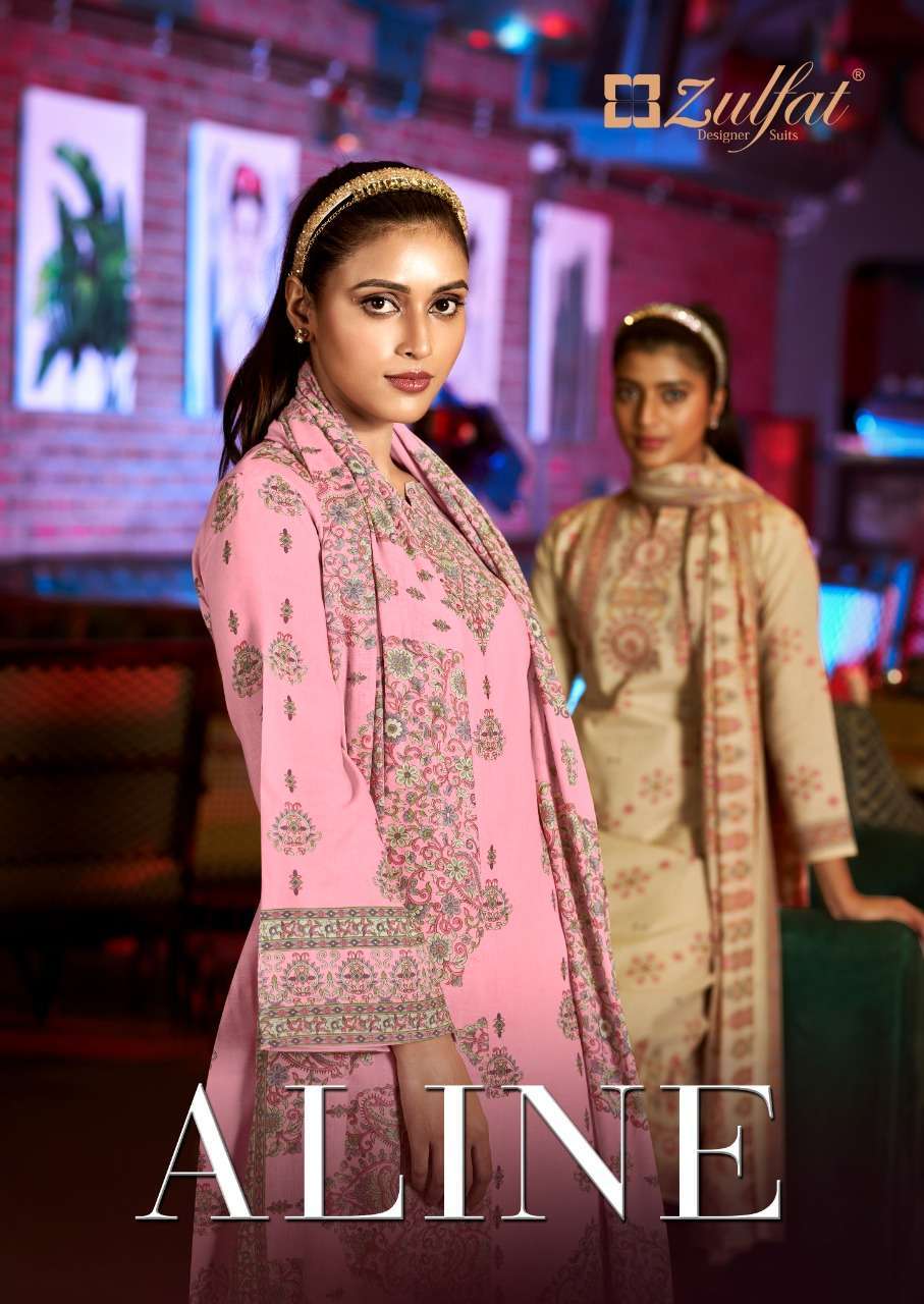 zulfat aline series 403001-403010 pure cotton suit 