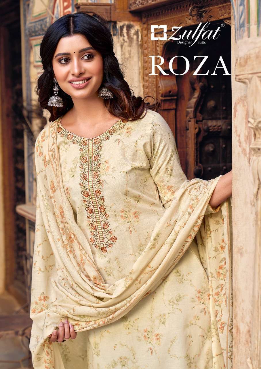 zulfat roza series 406001-406010 pure cotton suit 
