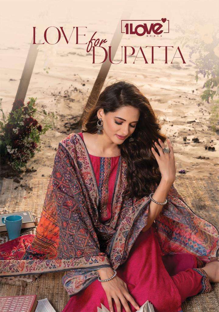 1love love for dupatta series 101-107 katha handwork readymade suit 