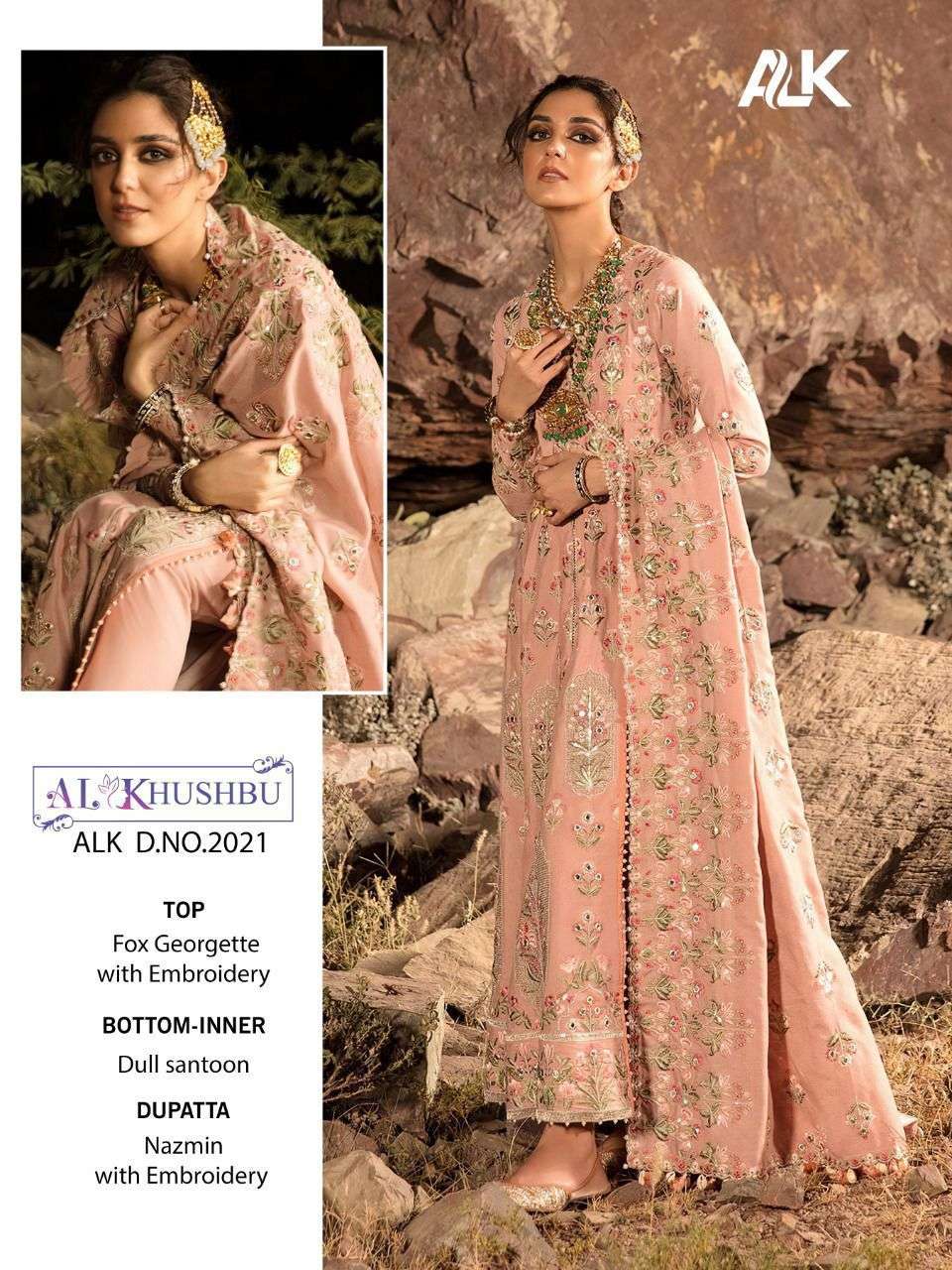 AL KHUSHBU 2021 DESIGNER GEORGETTE SUIT 