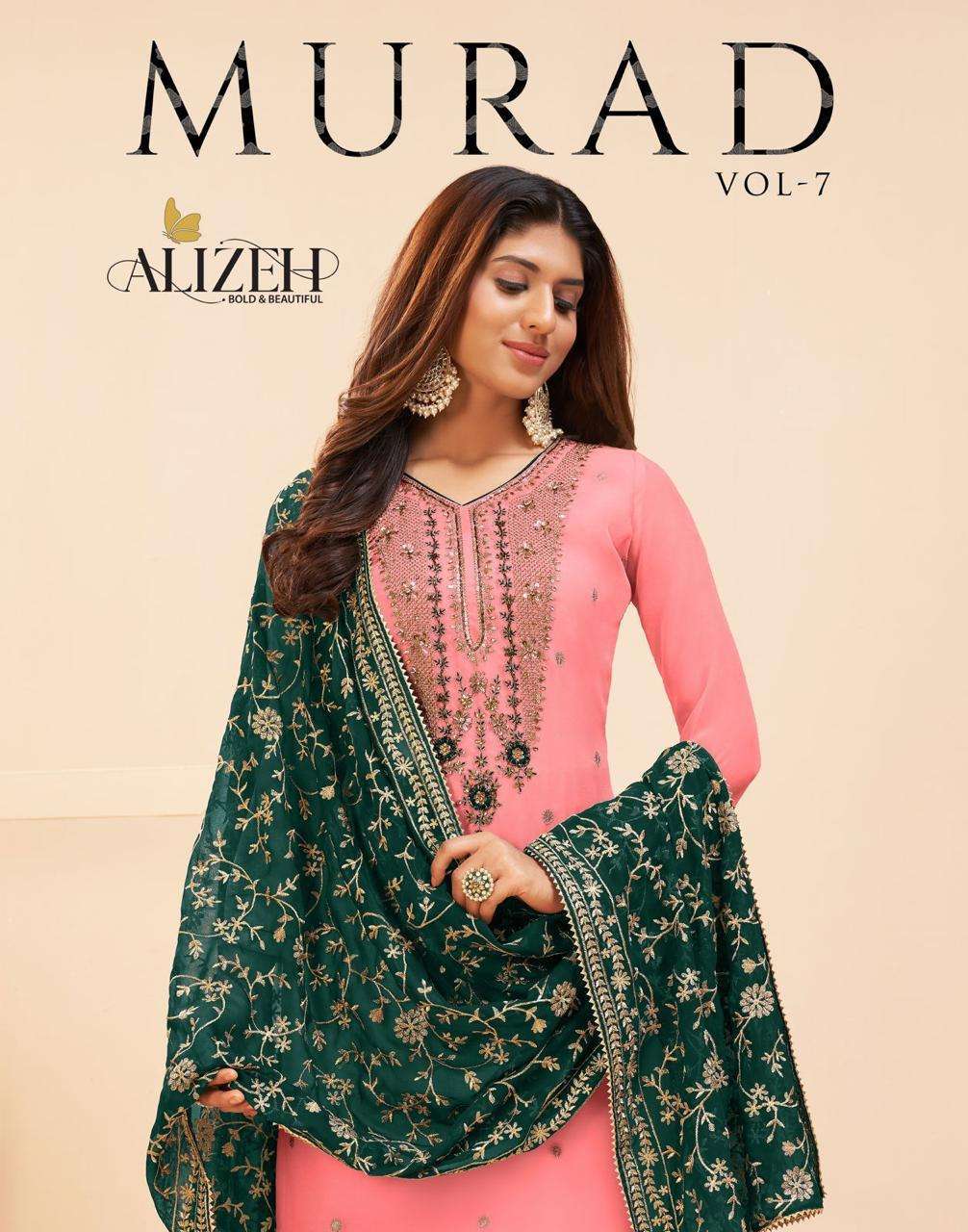 alizeh murad vol 7 series 2044 alizeh georgette suit 