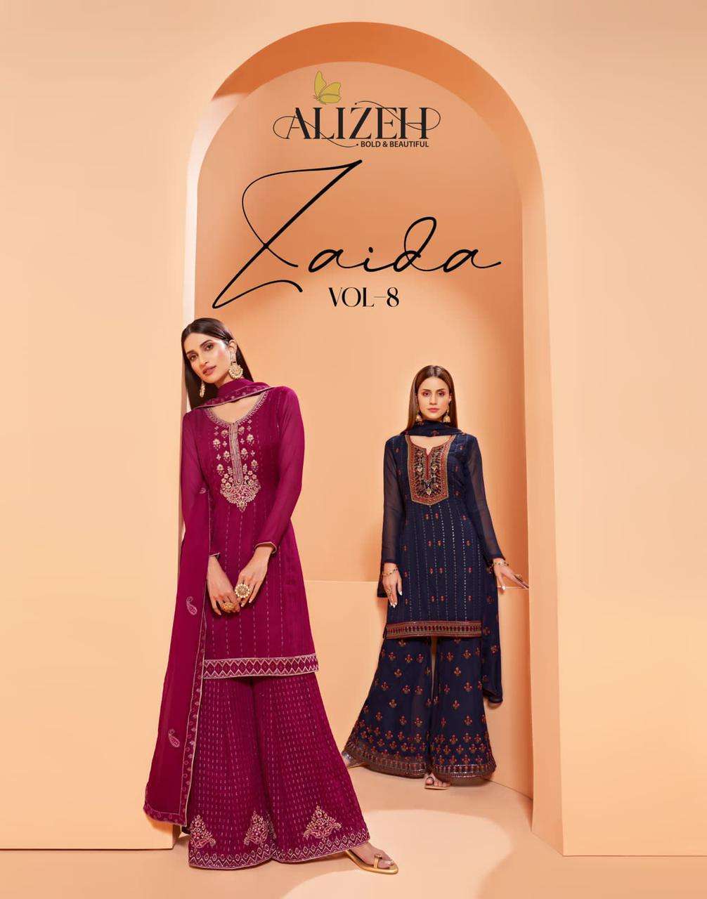 alizeh zaida vol 8 series 2031-2034 alizeh pure georgette suit