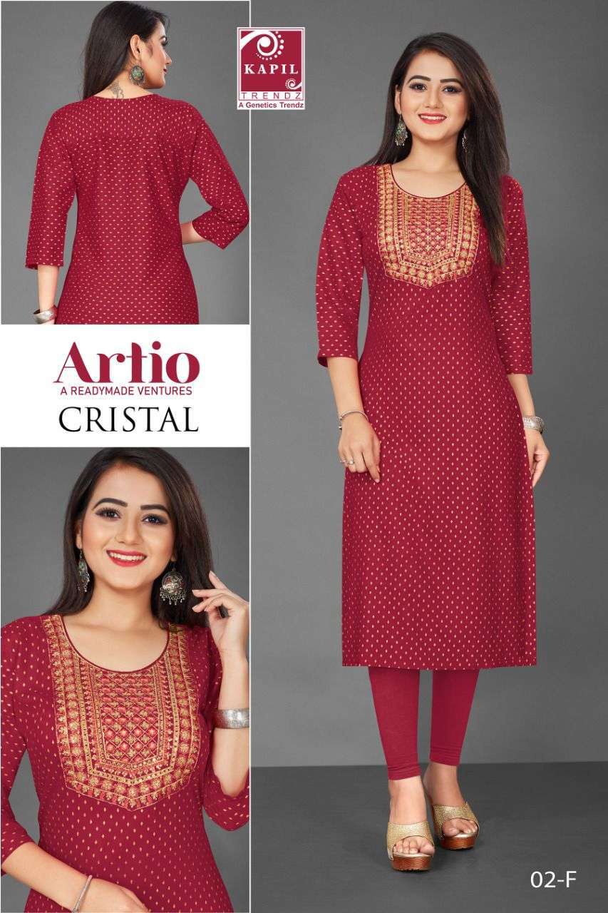 artio cristal series 02A-02H heavy rayon kurti 