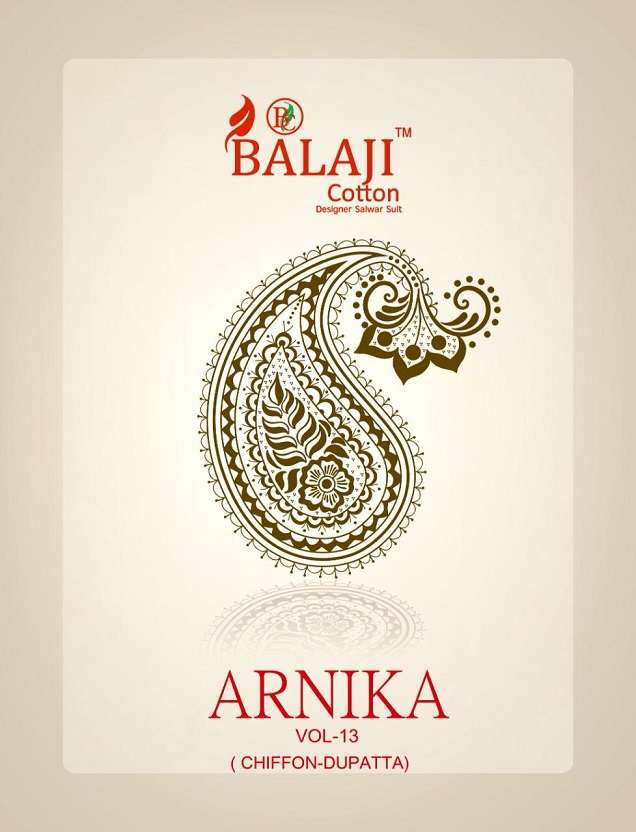Balaji Arnika Vol-13 series 1301-1312 pure cotton suit 