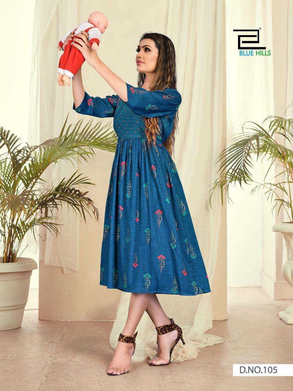 Blue Hills Good News Vol 6 series 101-108 rayon two tone kurti 