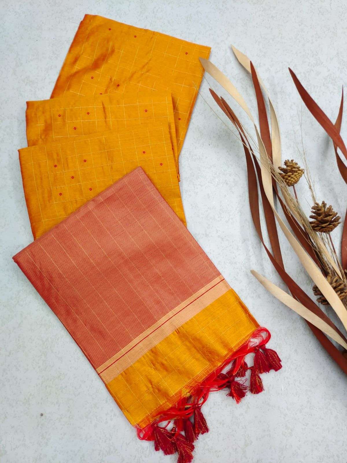 BT-10 DESIGNER SEMI TUSSAR SILK EVERGREEN SAREE 