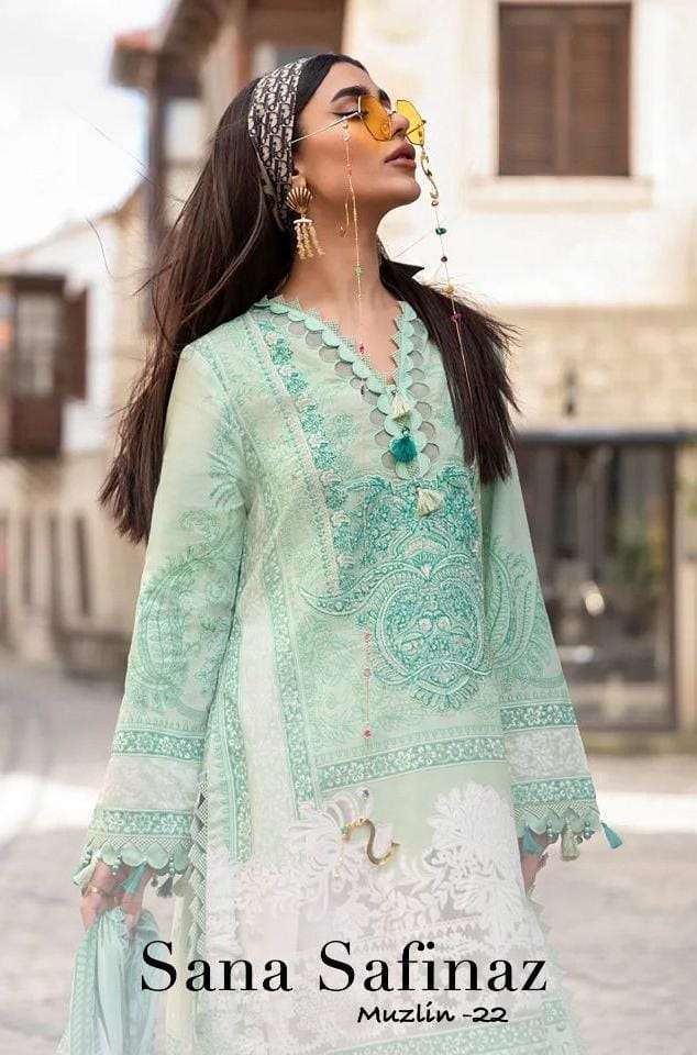 deepsy sana safinaz muzlin 22 series 1611-1618 pure cotton suit 