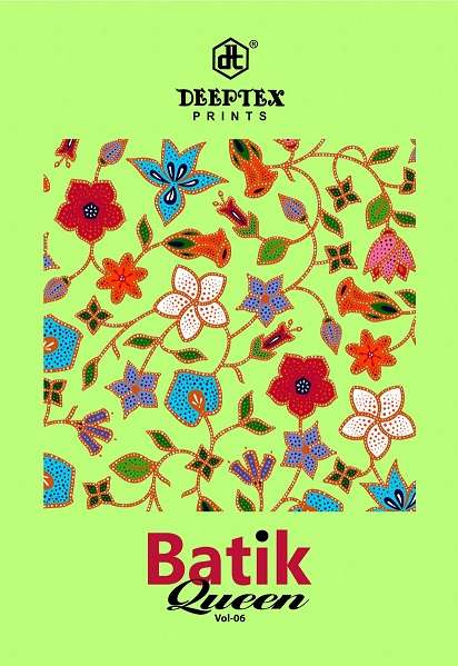 Deeptex Batik Queen Vol-6 series 6001-6020 pure cotton saree