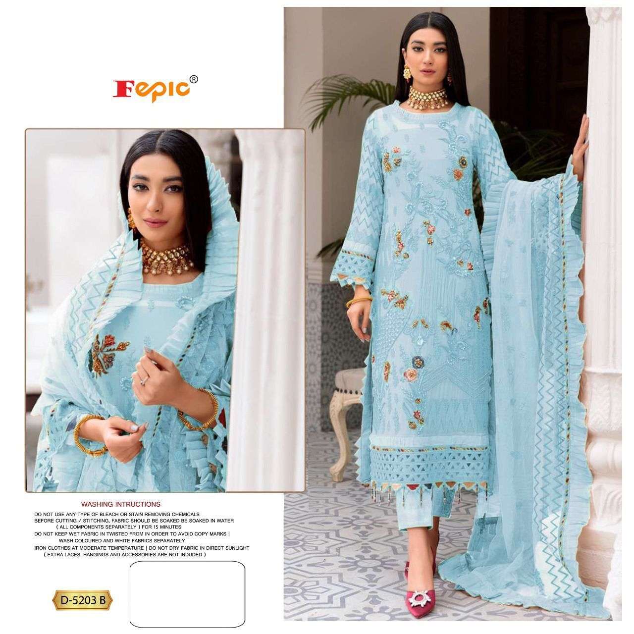 FEPIC ROSEMEEN D-5203 DESIGNER GEORGETTE SUIT