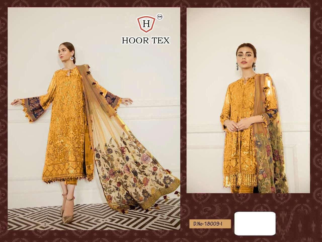 HOOR TEX 18009 DESIGNER FAUX GEORGETTE SUIT 